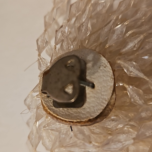 Vintage Clear Acrylic Faseted Domed Shape Shoe Clips - Picture 6 of 6